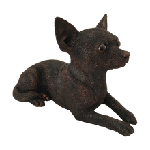Bronze Chihuahua Lying ShadowCast Figurine Medium Pet Urn