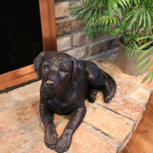 Bronze Labrador Retriever Lying ShadowCast Figurine Extra Large Pet Urn
