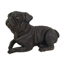 Bronze Pug Lying ShadowCast Figurine Extra Large Pet Urn