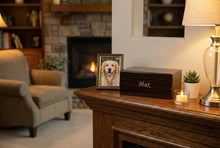 Walnnut MDF Pet Cremation Urn with Laser Engraving