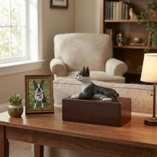 Simply Series Boston Terrier, Lying Down Figurine Pet Cremation Urn Lifestyle