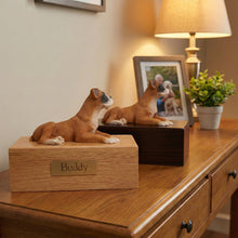 Simply Series Boxer, Ears Down Figurine Pet Cremation Urn Lifestyle