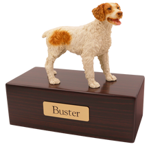 Simply Series Brown Brittany, Standing Figurine Pet Cremation Urn - Walnut