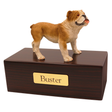 Simply Series Bulldog, Standing Figurine Pet Cremation Urn Walnut