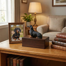 Simply Series Black Dachshund, Lying Down Figurine Pet Cremation Urn - Lifestyle