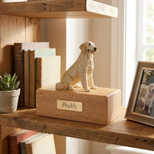 Simply Series Blonde Golden Retriever, Sitting Figurine Pet Cremation Urn