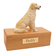 Simply Series Blonde Golden Retriever, Sitting Figurine Pet Cremation Urn