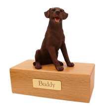 Simply Series Chocolate Labrador, Sitting Figurine Pet Cremation Urn