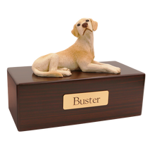 Simply Series Yellow Labrador, Lying Down Figurine Pet Cremation Urn