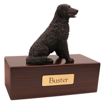 Simply Series Black Longhaired Labrador, Sitting Figurine Pet Cremation Urn