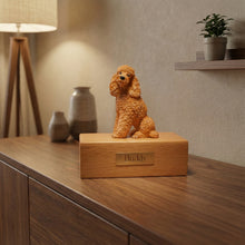 Simply Series Apricot Poodle, Sitting Figurine Pet Cremation Urn