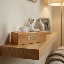 Simply Series White Poodle, Lying Down Figurine Pet Cremation Urn