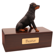 Simply Series Rottweiler, Sitting Figurine Pet Cremation Urn