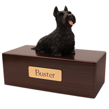 Simply Series Black Scottish Terrier, Sitting Figurine Pet Cremation Urn