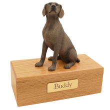 Simply Series Gray Weimaraner, Sitting Figurine Pet Cremation Urn