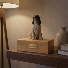 Simply Series White Liver Springer Spaniel, Sitting Figurine Pet Cremation Urn