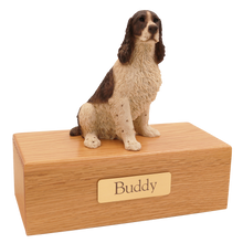 Simply Series White Liver Springer Spaniel, Sitting Figurine Pet Cremation Urn