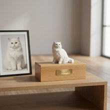 Simply Series White Persian, Sitting Figurine Pet Cremation Urn