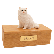 Simply Series White Persian, Sitting Figurine Pet Cremation Urn