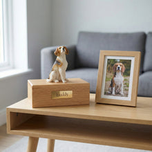 Simply Series Beagle, Sitting Figurine Pet Cremation Urn