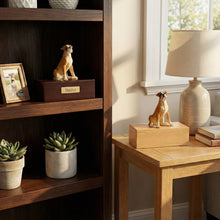 Simply Series Boxer with Ears Down, Sitting Figurine Pet Cremation Urn - Lifestyle