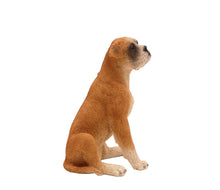 Simply Series Boxer with Ears Down, Sitting Figurine Pet Cremation Urn - Side View