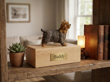 Simply Series Yorkshire Terrier with Tongue Out, Standing Figurine Pet Cremation Urn - Lifestyle