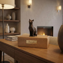 Simply Series Bronze Siamese, Sitting Figurine Pet Cremation Urn