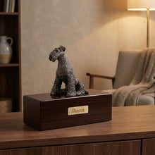 Simply Series Bronze Airedale Terrier, Sitting Figurine Pet Cremation Urn