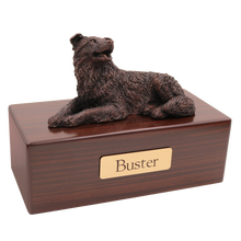 Simply Series Bronze Border Collie, Lying Down Figurine Pet Cremation Urn