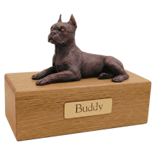 Simply Series Bronze Boston Terrier, Lying Down Figurine Pet Cremation Urn