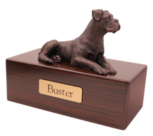 Simply Series Bronze Boxer, Ears Down Figurine Pet Cremation Urn