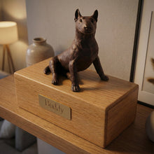 Simply Series Bronze Bull Terrier, Sitting Figurine Pet Cremation Urn
