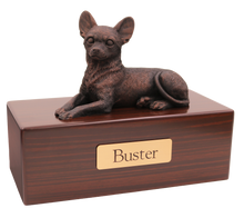 Simply Series Bronze Chihuahua, Lying Down Figurine Pet Cremation Urn