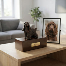 Simply Series Bronze Cocker Spaniel, Walking Figurine Pet Cremation Urn