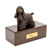Simply Series Bronze Cocker Spaniel, Walking Figurine Pet Cremation Urn