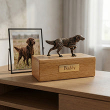 Simply Series Bronze English Setter, Walking Figurine Pet Cremation Urn