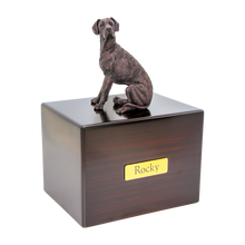 Simply Series Jumbo Bronze Great Dane with Ears Down, Sitting Figurine Pet Cremation Urn