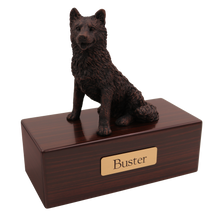 Simply Series Bronze Husky, Sitting Figurine Pet Cremation Urn