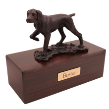 Simply Series Bronze Pointer, Walking Figurine Pet Cremation Urn