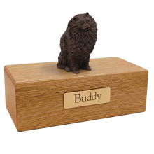 Simply Series Bronze Pomeranian, Sitting Figurine Pet Cremation Urn