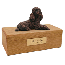 Simply Series Bronze Poodle, Lying Down Figurine Pet Cremation Urn