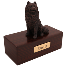 Simply Series Bronze Samoyed, Sitting Figurine Pet Cremation Urn