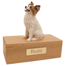 Simply Series Papillon, Sitting Figurine Pet Cremation Urn - Oak