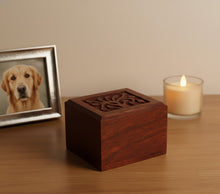 Keepsake Rosewood Pet Cremation Urn with Tree  of Life Design