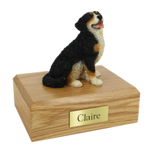 Bernese Mountain Dog Sitting Down Figurine Pet Cremation Urn