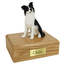 Border Collie, Sitting Figurine Pet Cremation Urn
