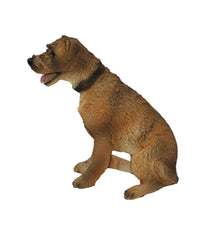 Border Terrier, Tongue Out Sitting Figurine Pet Cremation Urn