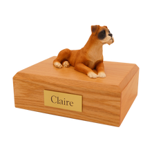 Boxer, Ears Down Figurine Pet Cremation Urn