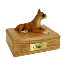 Boxer, Ears Up Figurine Pet Cremation Urn